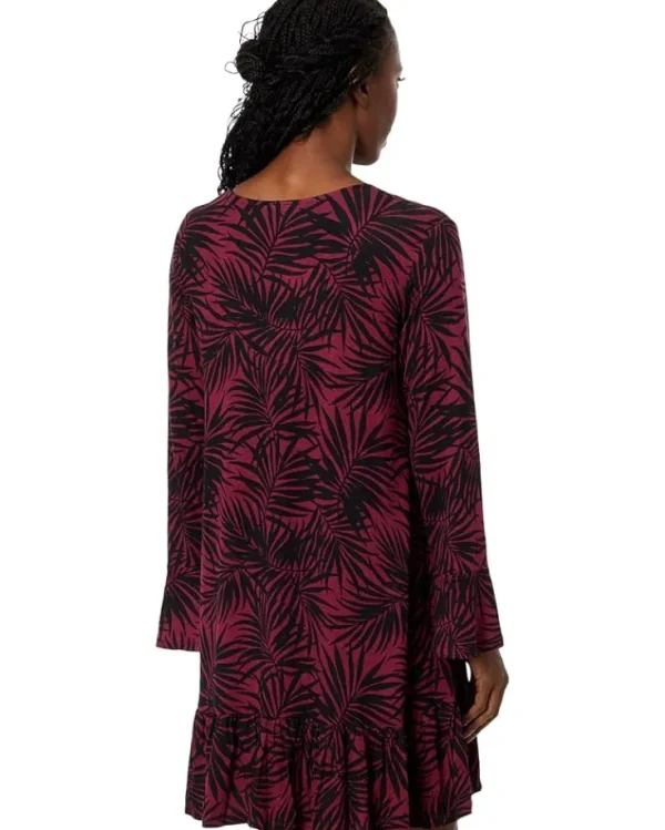 Tommy Bahama Sleepwear<3/4 Sleeve Sleep Dress Merlot Palm