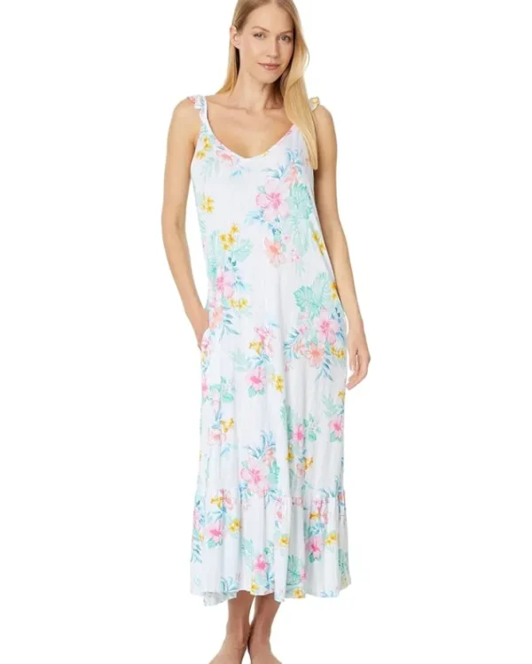 Tommy Bahama Sleepwear<Sleeveless Floral Maxi Gown Stripe Floral