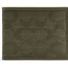 COACH Wallets<Slim Billfold Army Green
