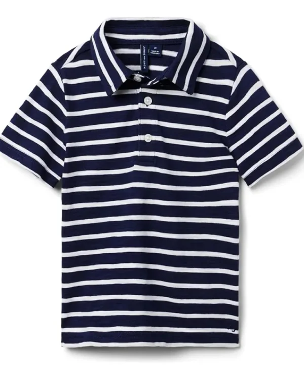 Janie and Jack Shirts & Tops<Slub Striped Polo (Toddler/Little Kids/Big Kids) Multicolor