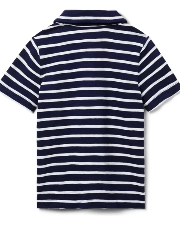Janie and Jack Shirts & Tops<Slub Striped Polo (Toddler/Little Kids/Big Kids) Multicolor