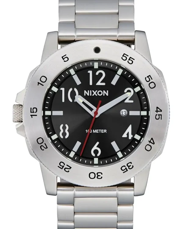 Nixon Watches<Smyth 44 Silver/Black