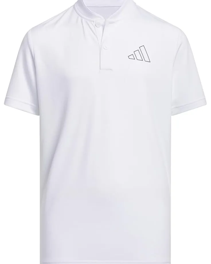 sport_collar_golf_polo_sh_0.webp adidas Golf Kids Shirts & Tops<Sport Collar Golf Polo Shirt (Little Kids/Big Kids) White 1