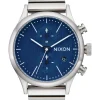 Nixon Watches<Station Chrono Silver/Indigo