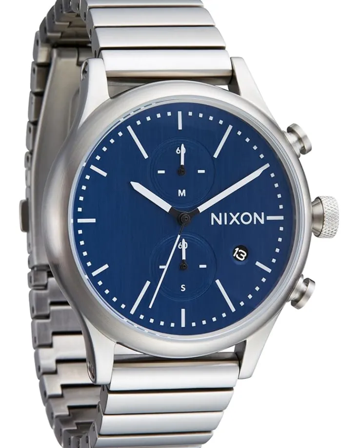 station_chrono_2.webp Nixon Watches<Station Chrono Silver/Indigo