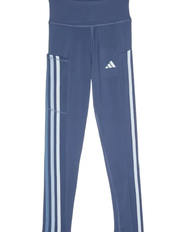 adidas Kids Pants<3 Stripe Cellphone Pocket Leggings (Big Kid) Preloved Ink
