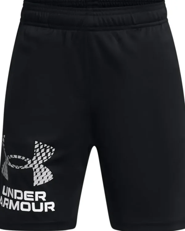 Under Armour Kids Shorts<Tech Logo Shorts (Big Kids) Black/Mod Gray