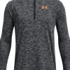 Under Armour Kids Shirts & Tops<Tech Textured 1/2 Zip (Big Kids) Black/Atomic