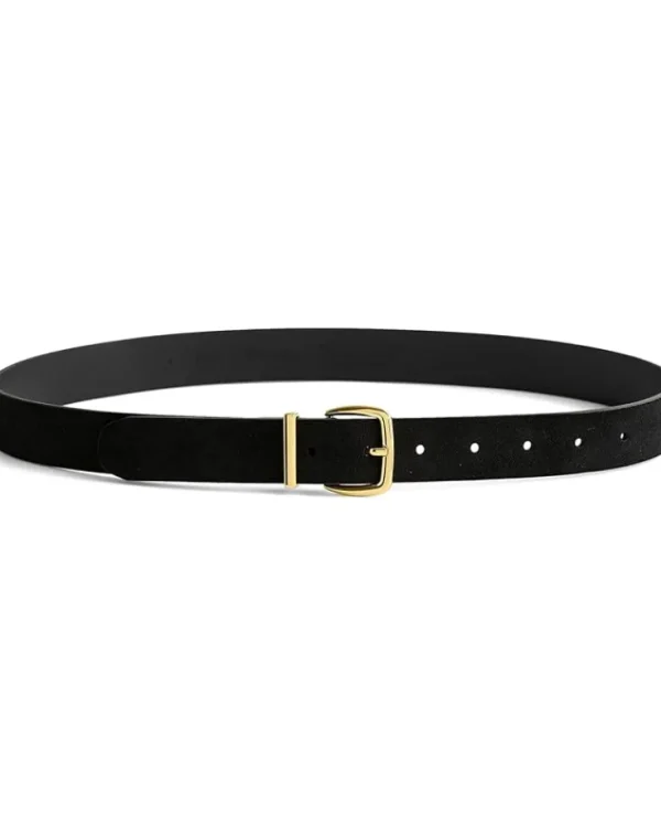 Madewell Belts<The Essential Suede Belt True Black