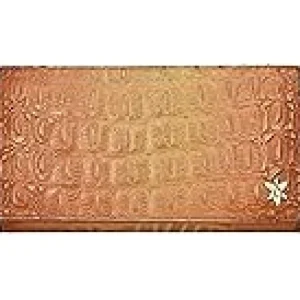 Anuschka Wallets<1150 Triple Fold Rfid Clutch Wallet Croc Embossed Caramel