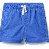 Janie and Jack Shorts<Twill Pull On Shorts (Toddler/Little Kid/Big Kid) Blue