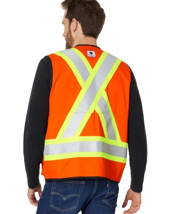 Pioneer Work & Duty Apparel | Coats & Outerwear<7732U 88/12 7 oz. Surveyor Vest High-Visibility Orange