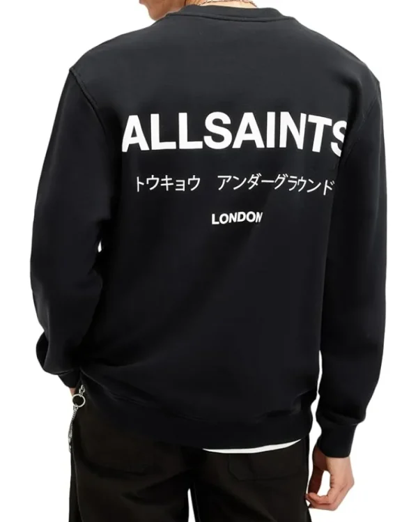 AllSaints Hoodies & Sweatshirts<Underground Crew Ashen White/Snake