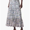 NIC+ZOE Skirts<Up Beat Ikat Tiered Skirt Blue Multi
