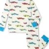 Hatley Kids Pajamas | Pajamas<Water Colour Race Cars Pajama Set (Toddler/Little Kid/Big Kid) Natural
