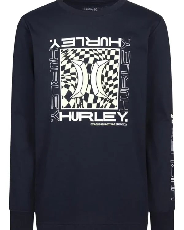 Hurley Kids Check Box Long Sleeve Tee (Big Kid) | Kids/BOY Shirts & Tops