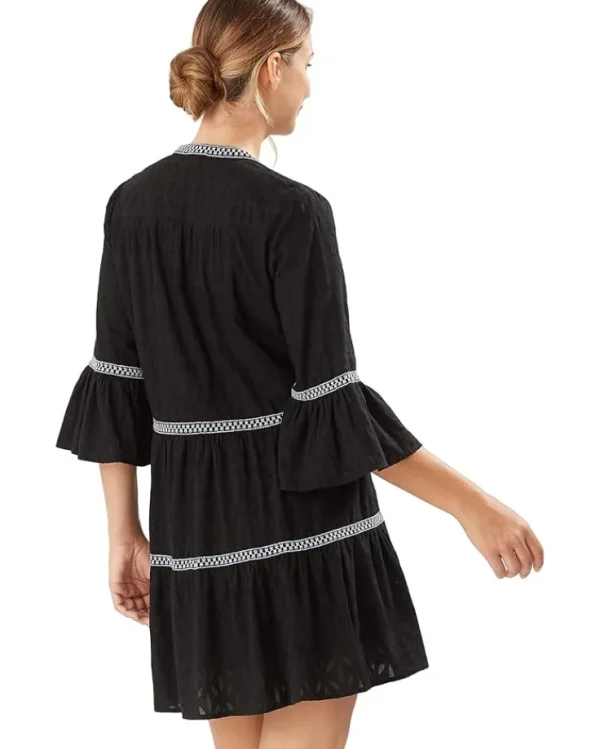 Tommy Bahama Swimwear & Cover Ups<Cotton Clip Embellished Tier Dress Black