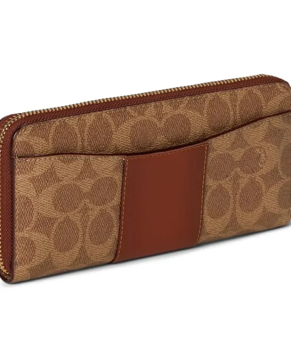 COACH Essential Slim Accordion Zip Wallet in Signature Canvas | Women Wallets