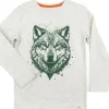 Appaman Kids Graphic Long Sleeve Tee - Wolf Ink (Toddler/Little Kids/Big Kids) | Kids/BOY Shirts & Tops