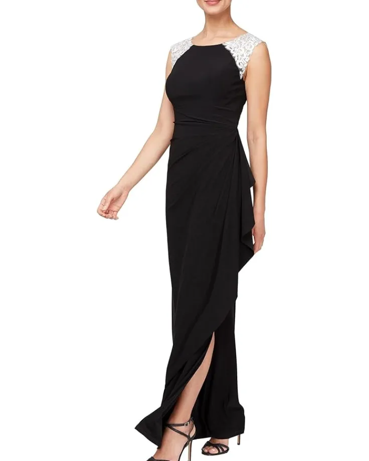 long_matte_jersey_dress_0.webp Alex Evenings Long Matte Jersey Dress | Women Plus Size