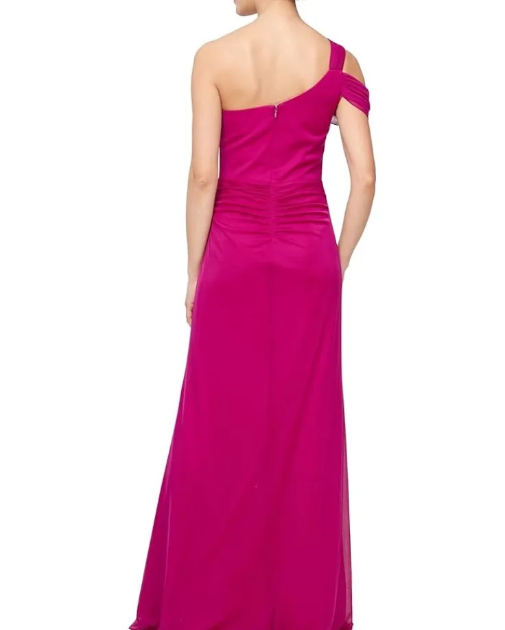 long_mesh_with_one_cold_s_1.webp Alex Evenings Long Mesh with One Cold Shoulder Sleeve | Women Plus Size