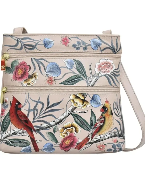 Anuschka Medium Crossbody with Double Zip Pockets 447 | Women Wallets
