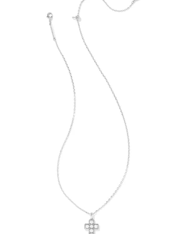 Kendra Scott Pearl Cross Short Pendant Necklace | Women Jewelry