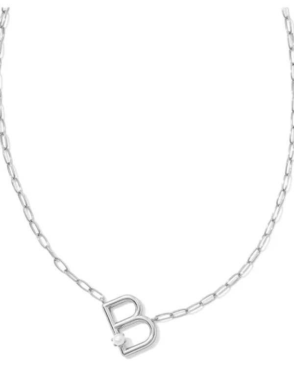 Kendra Scott Pearl Letter B Short Pendant Necklace | Women Jewelry