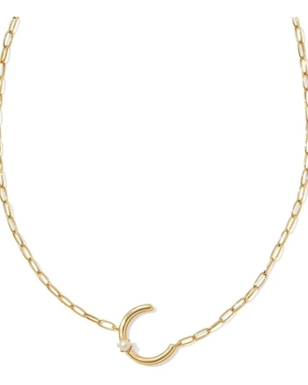 Kendra Scott Pearl Letter C Short Pendant Necklace | Women Jewelry