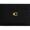 COACH Polished Pebble Leather Essential Card Case | Women Wallets