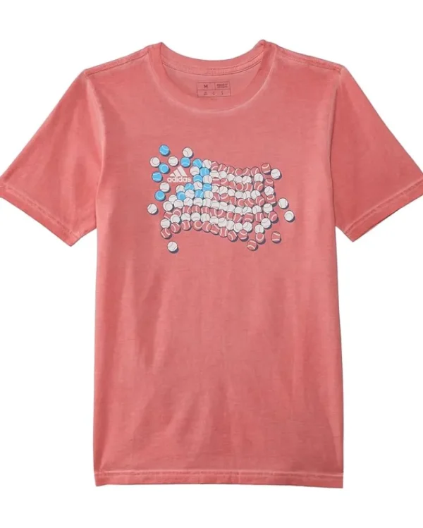 adidas Kids SS Bball Flag Pigment Tee(Big Kid) | Kids/BOY Shirts & Tops