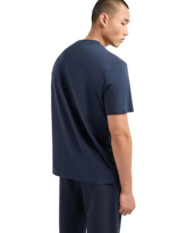 Armani Exchange Textured Logo Regular Fit Cotton Jersey Tee | Shirts & Tops