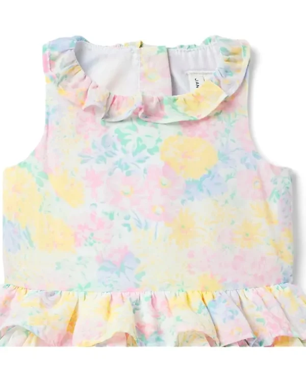 Janie and Jack Tiered Floral Dress (Toddler/Little Kids/Big Kids) | Kids Dresses